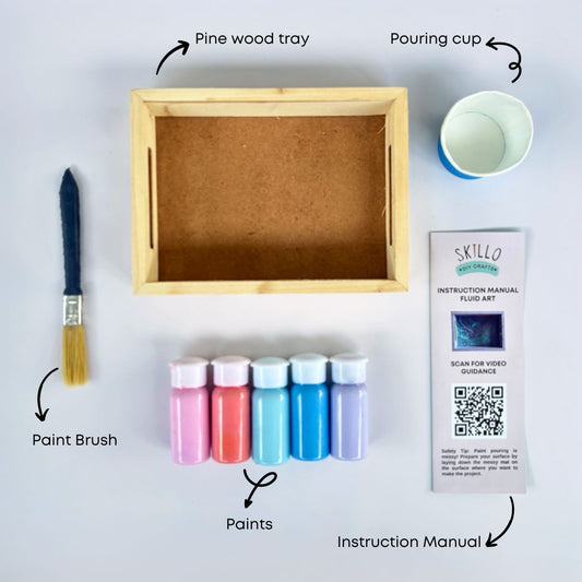 DIY Fluid Art Tray Kit - Bubblegum